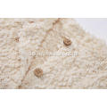 Flickas stickad knäppning Bowknot Baby Cardigan